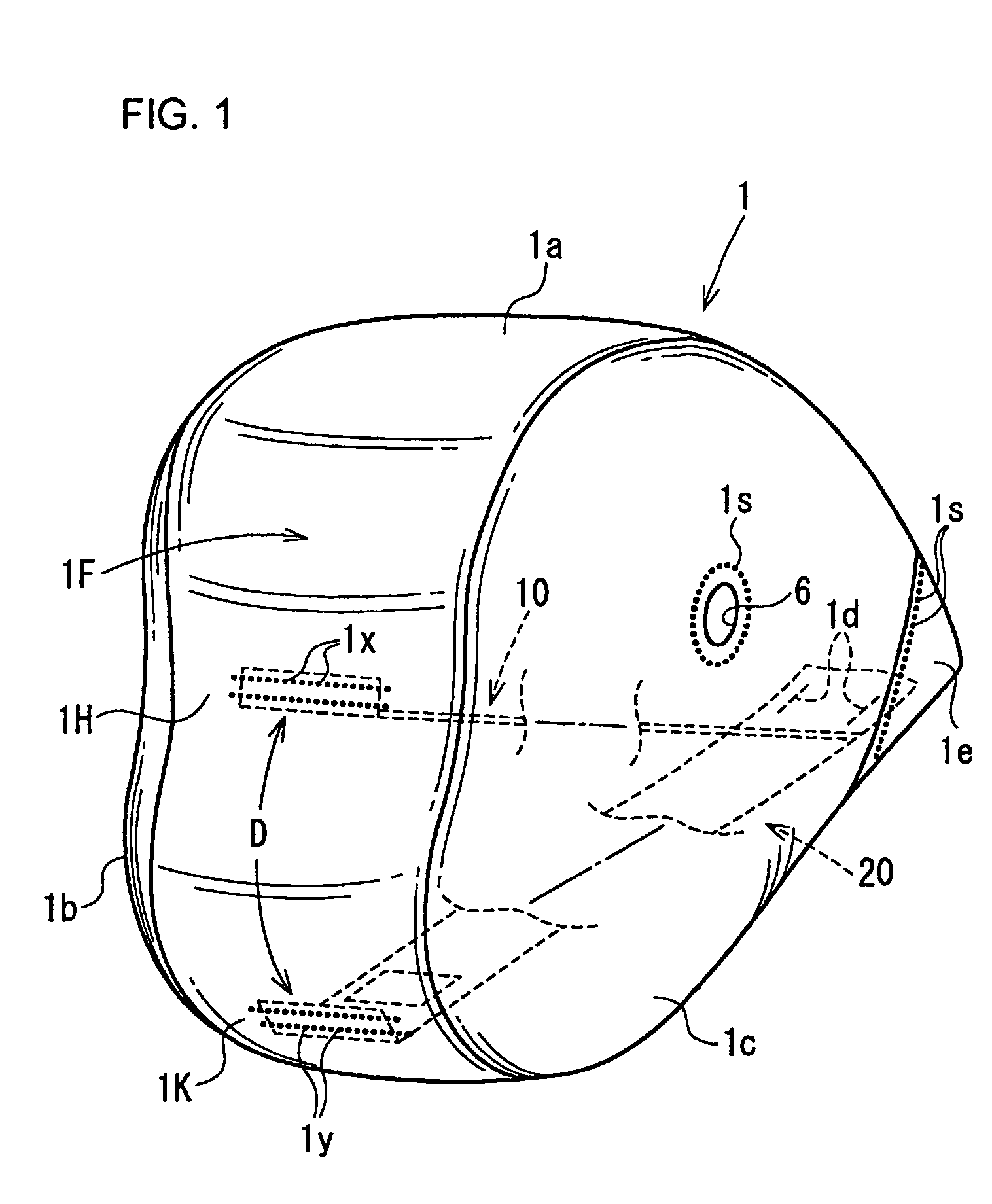 Airbag and airbag device