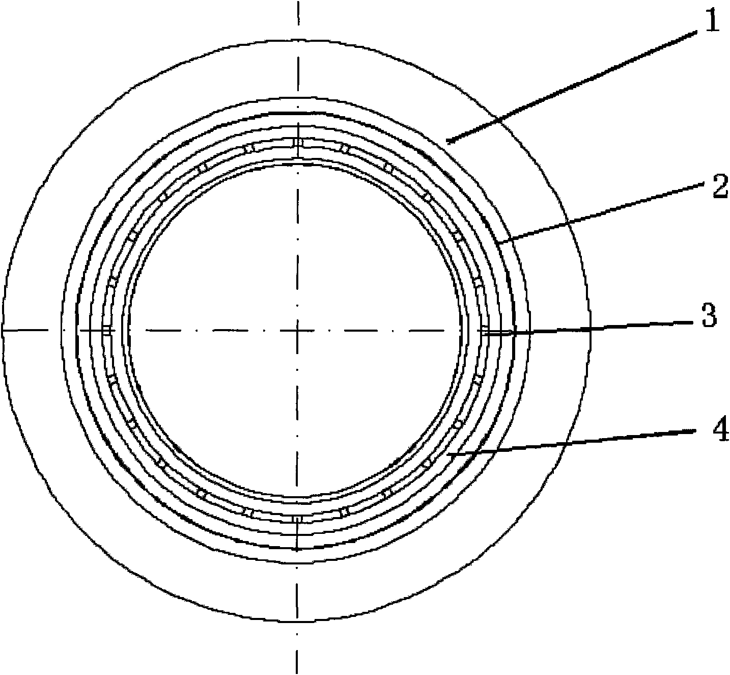 Structure between high-tension coil and low-tension coil in transformer