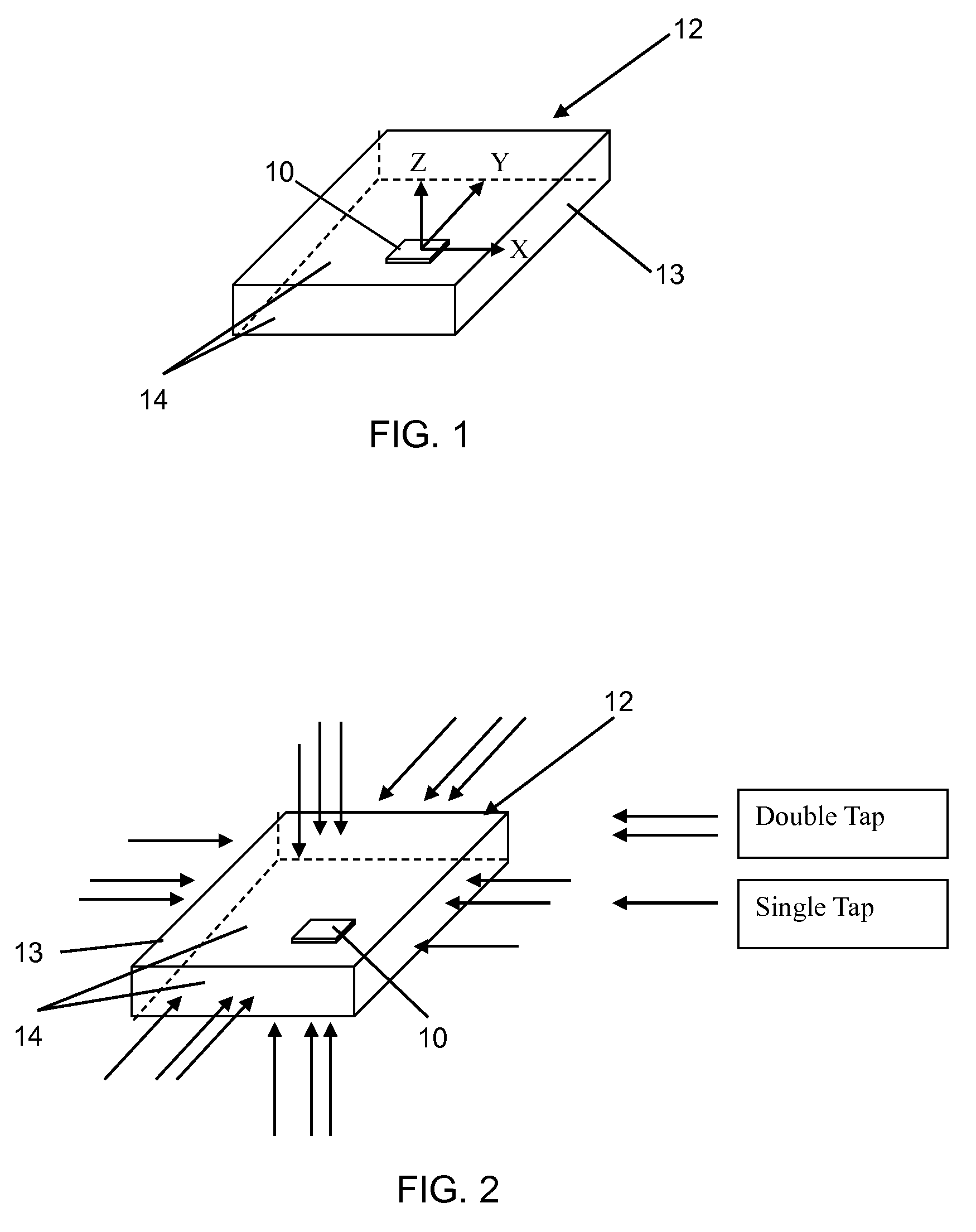 Directional tap detection algorithm using an accelerometer