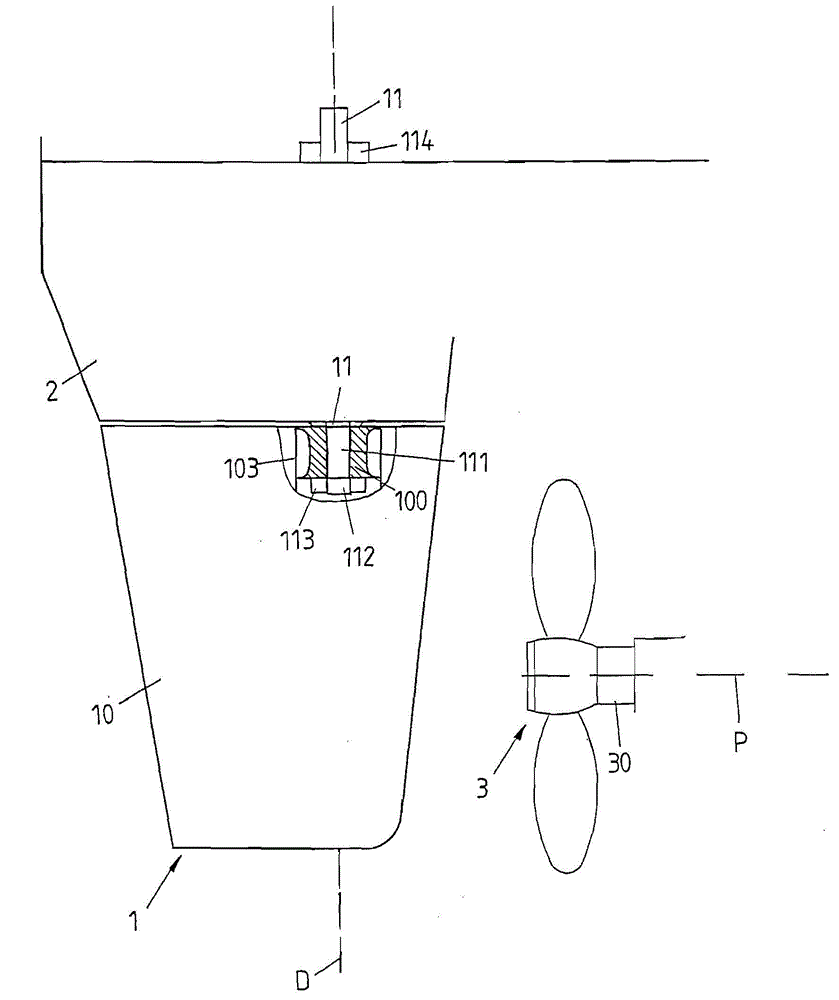 rudder for a ship