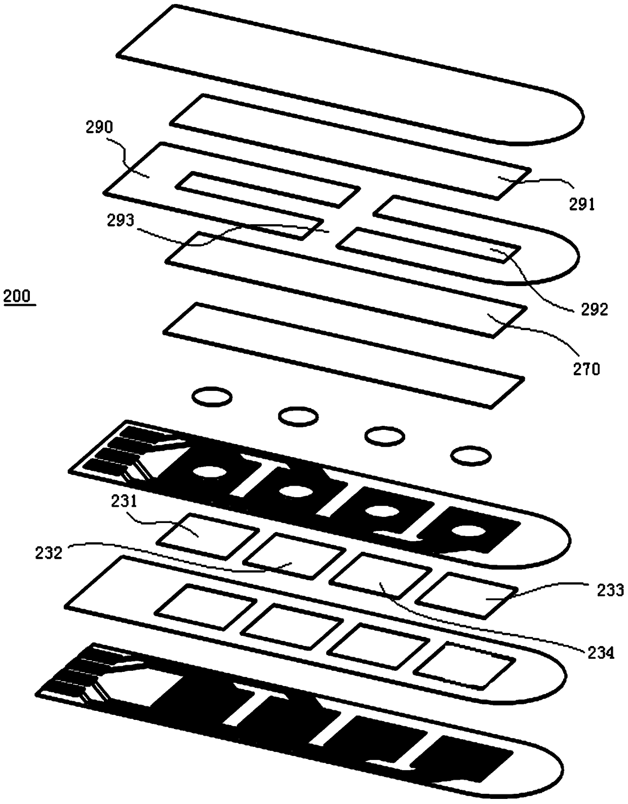 Test strip and method for simultaneously detecting blood sugar and blood lipid