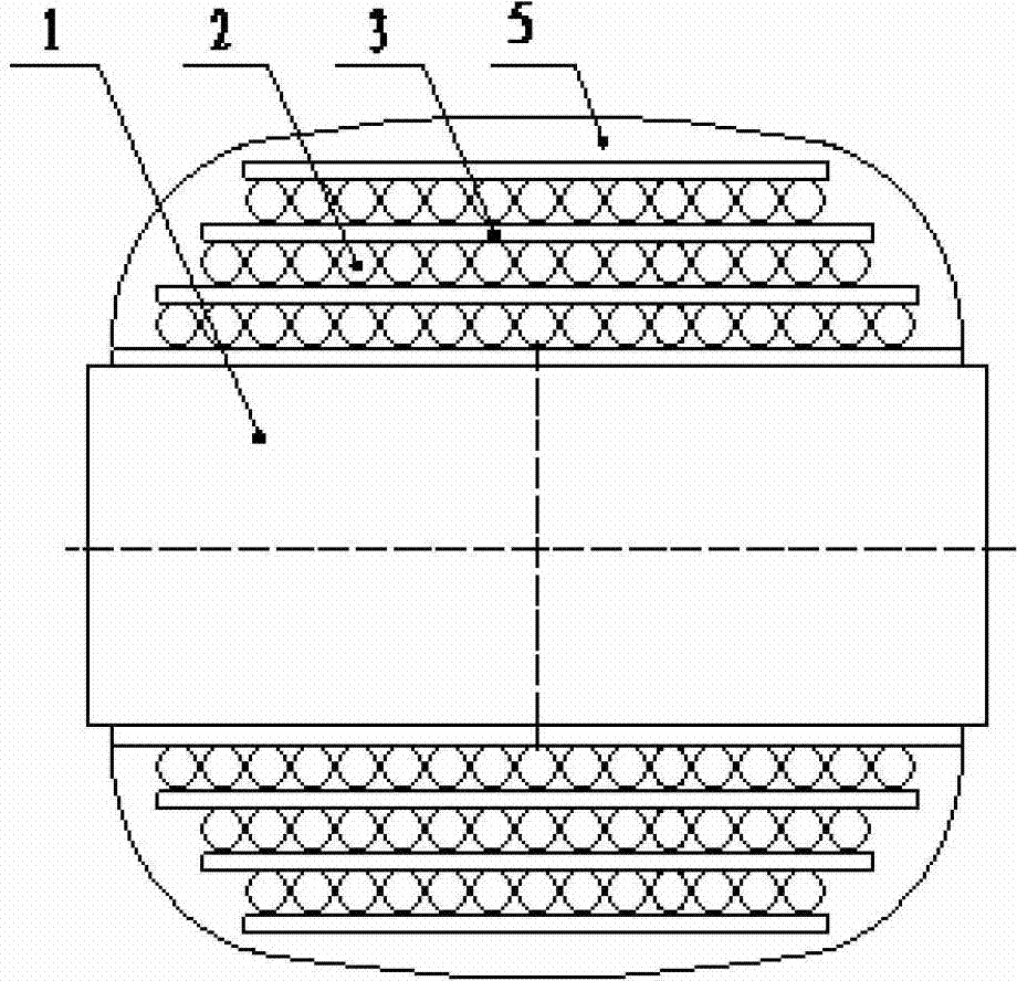 Closed type high-voltage coil and manufacturing method thereof