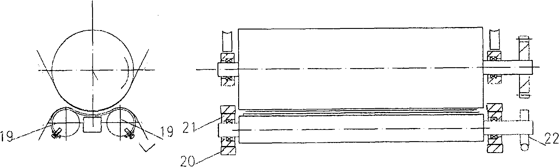 Transfer printing device for cold-transfer decorating machines