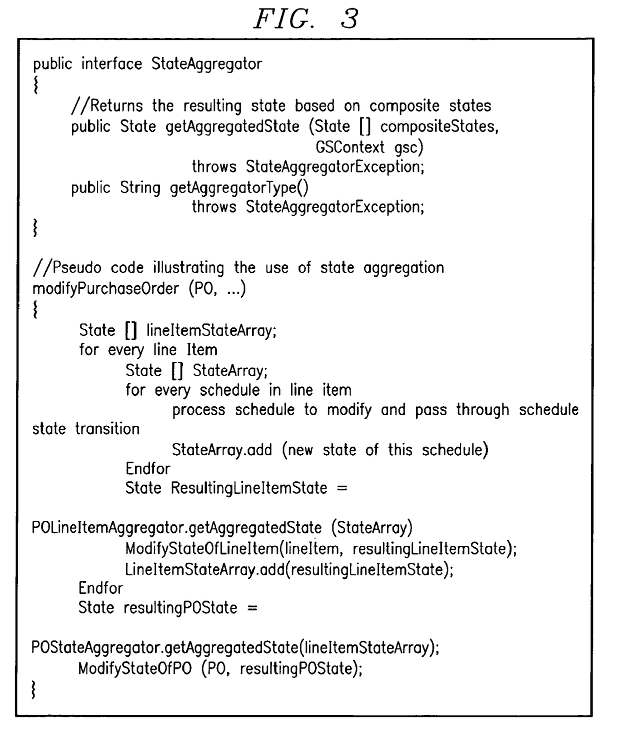 Customizable state machine and state aggregation technique for processing collaborative and transactional business objects