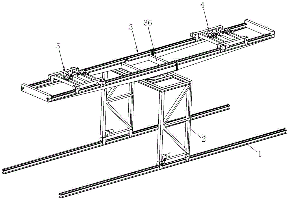 Movable gantry type rotary automatic balance weight truck-mounted self-handling equipment