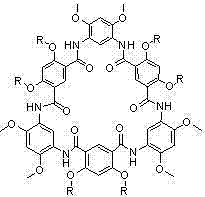 Application of cyclophane amide compound containing three central hydrogen bonds as extracting agent in separation of rare-earth elements