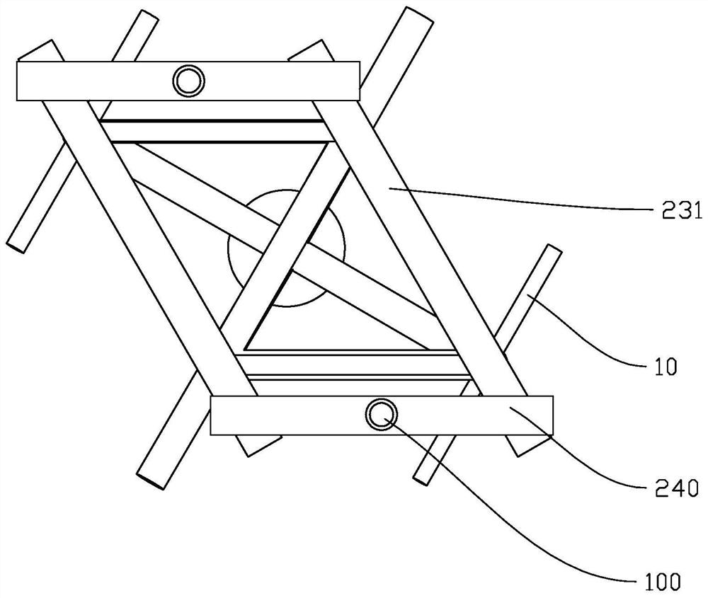 Lifting frame and construction method thereof