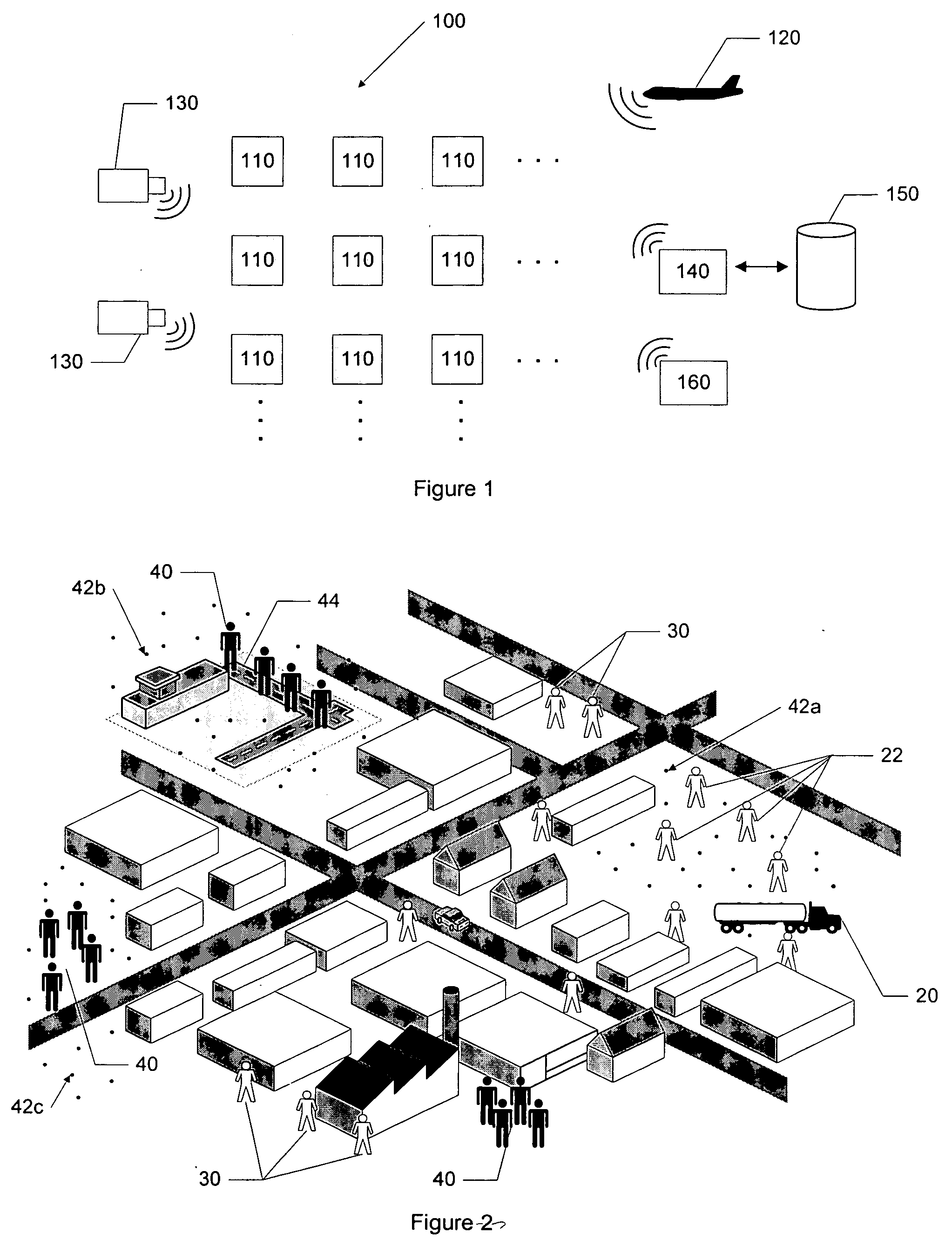 Apparatus and method for surveillance system using sensor arrays