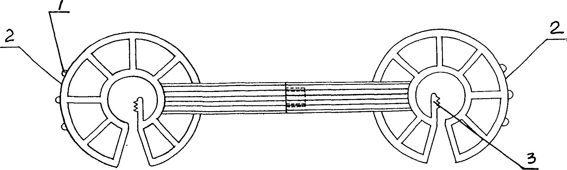 Plastic supports with shear walls and steel bar positioning