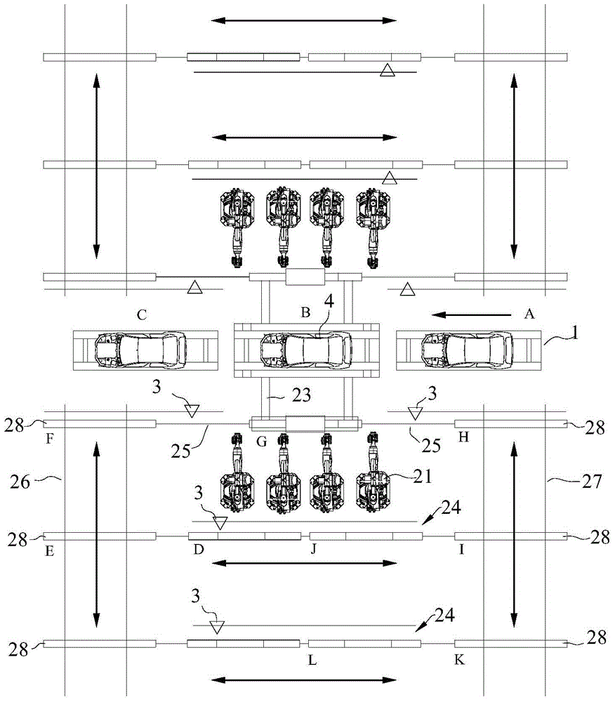 A ground sliding flexible assembly system