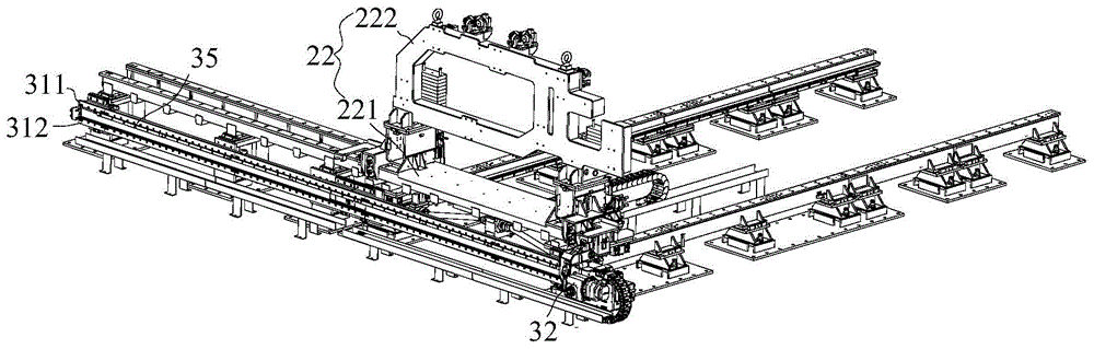 A ground sliding flexible assembly system