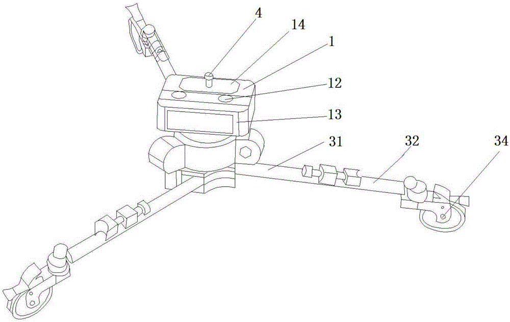 Full-automatic moving type field sampler supporting platform