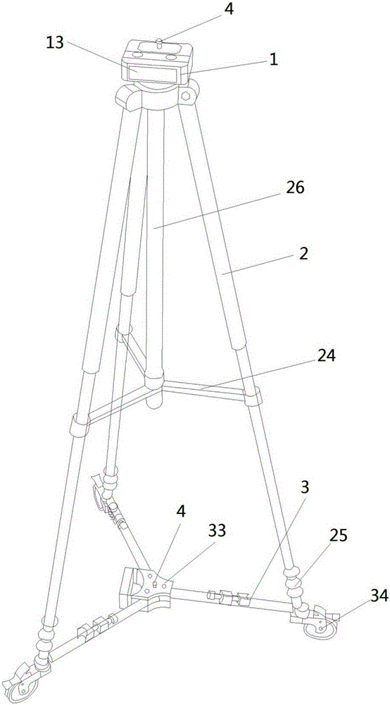 Full-automatic moving type field sampler supporting platform