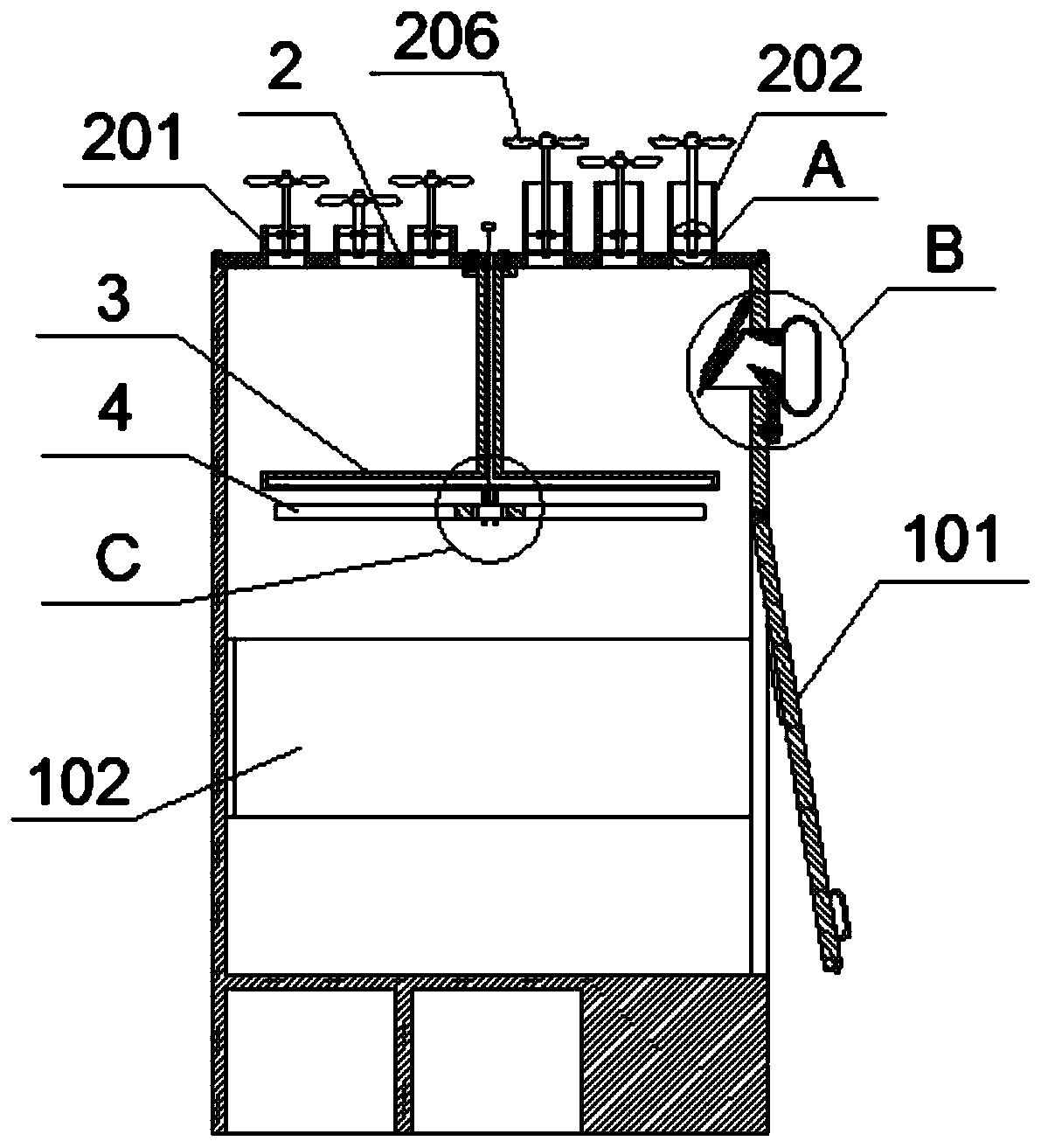 Crystallizing pond facility of high-concentration wastewater evaporation equipment in thermal power plant