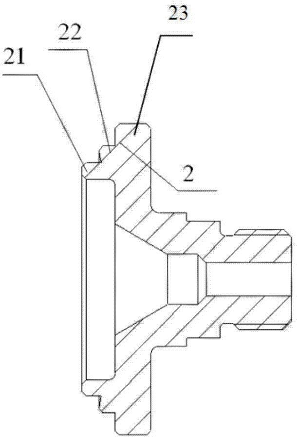 Static seal structure of dish-shaped ring