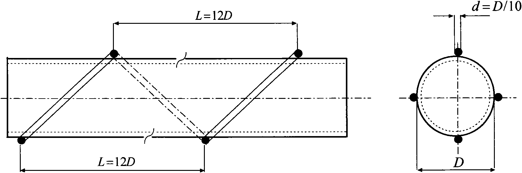 Device for inhibiting power transmission line steel tube pole tower vortex-induced wind vibration and method thereof