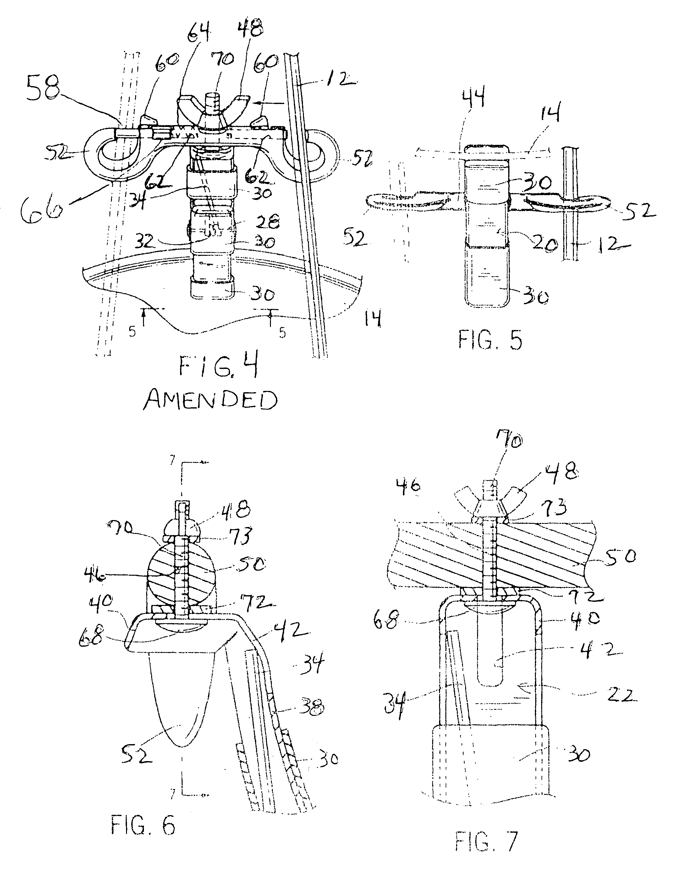 Alligator clip holder for supporting a fishing rod