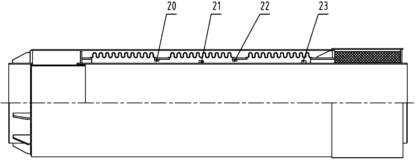 Large compensation external pressing type expansion joint with heat preservation reset