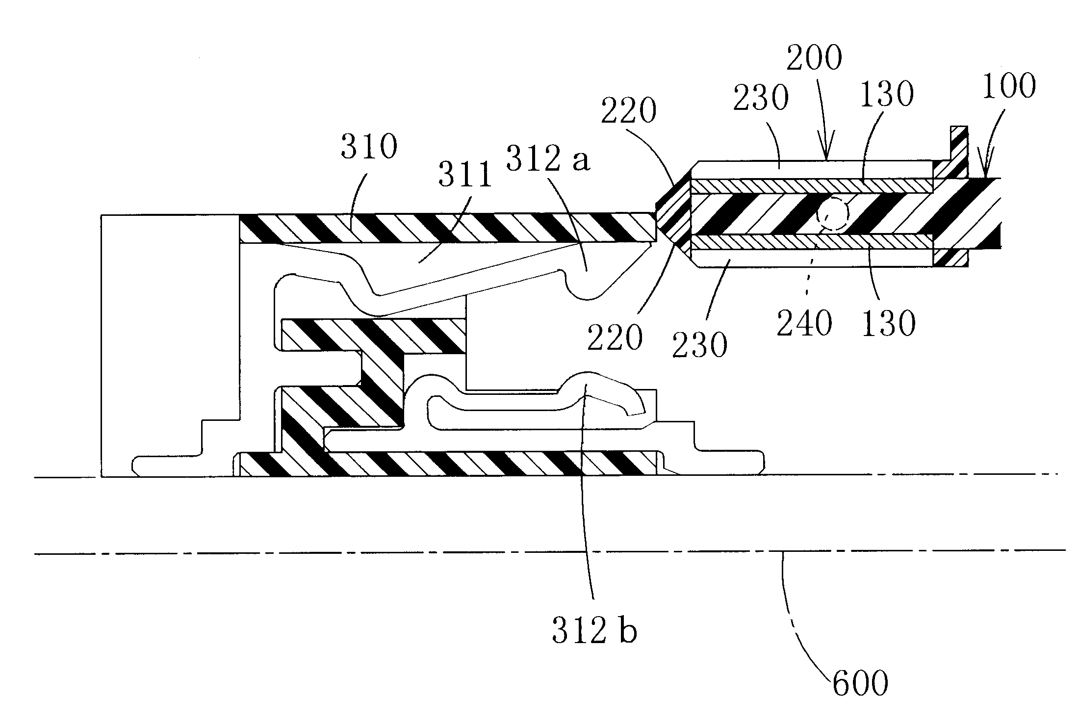 Cap and low insertion force connector for printed circuit board