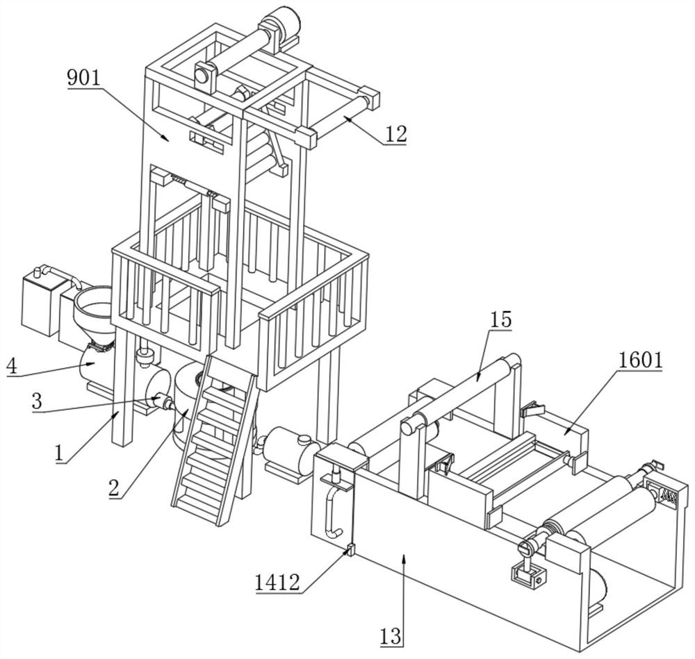 A high-efficiency automatic film blowing device to prevent electrostatic interference