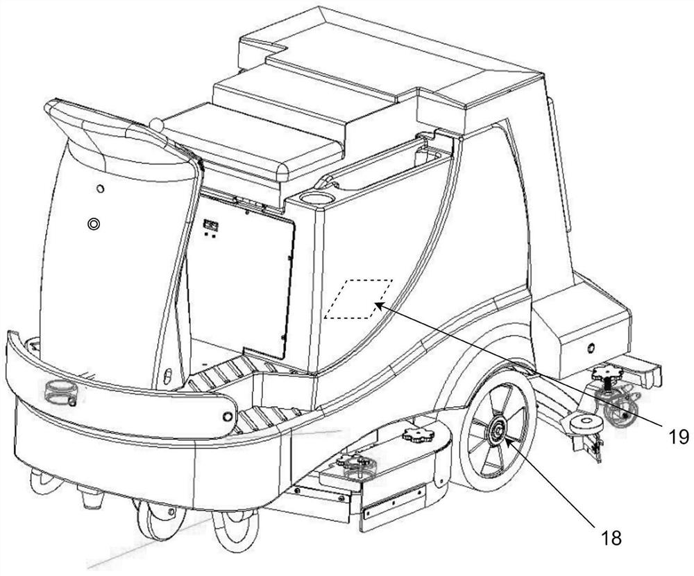 Sewage circulation water-saving device and method for commercial cleaning robot