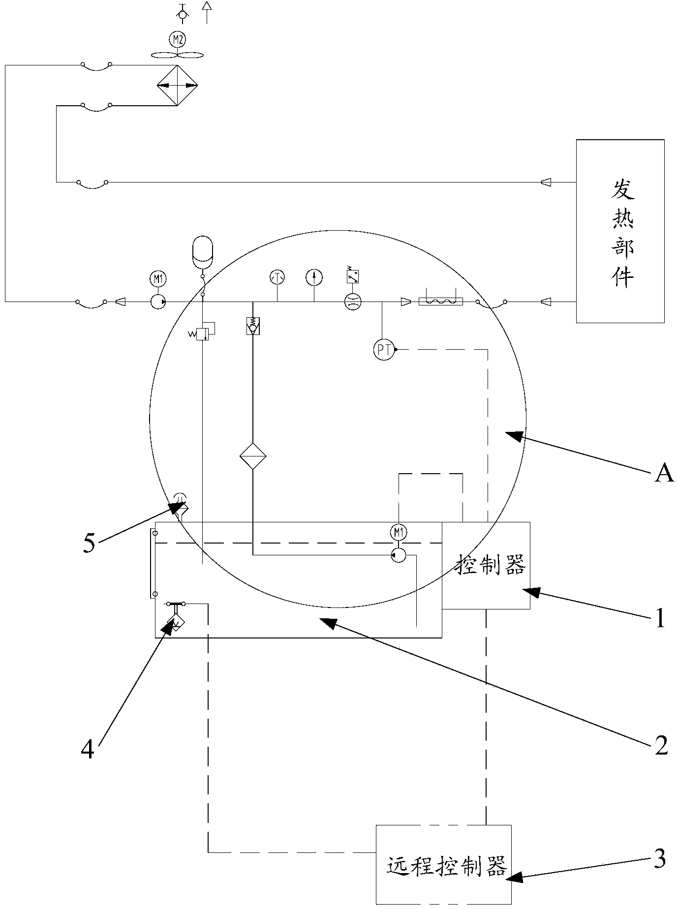 Water cooling system of offshore wind generating unit