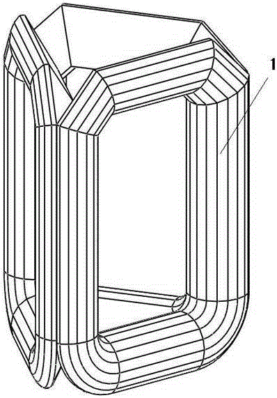 Open type transformer three-dimensional roll-core