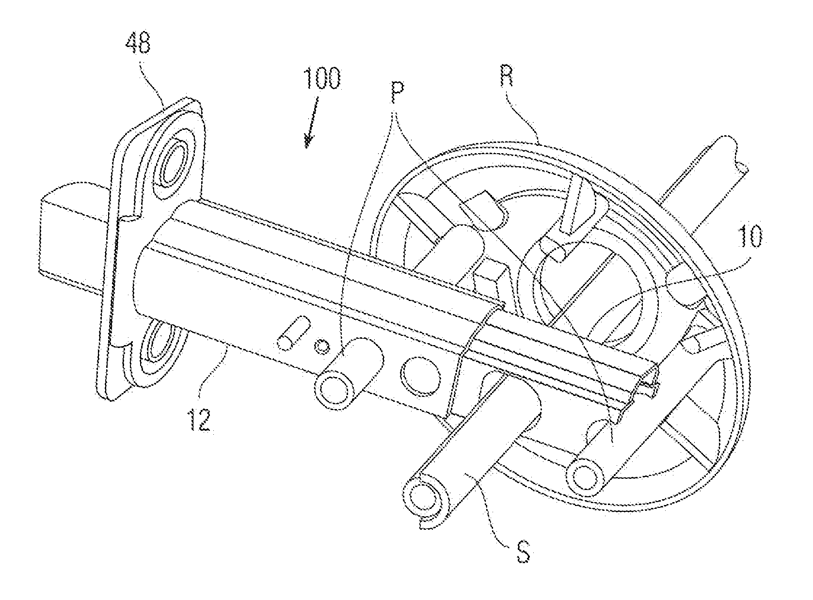 Six-way adjustable push latch