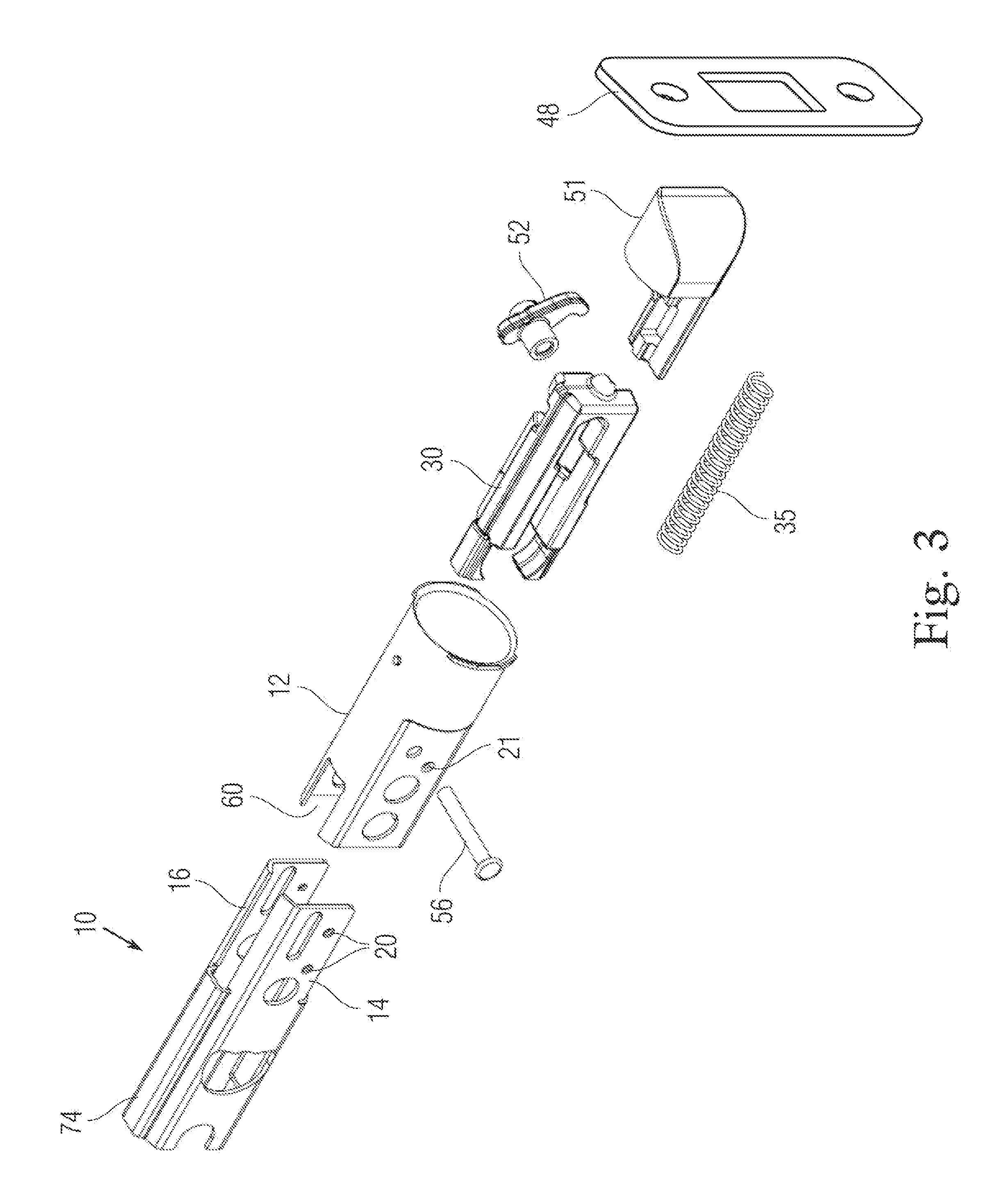 Six-way adjustable push latch