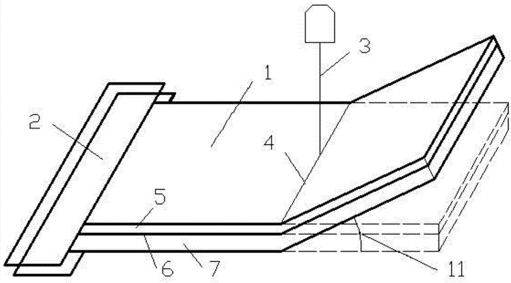 A method for laser coordinated bending of metal laminates