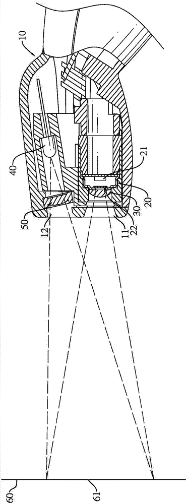 Forehead temperature measuring device