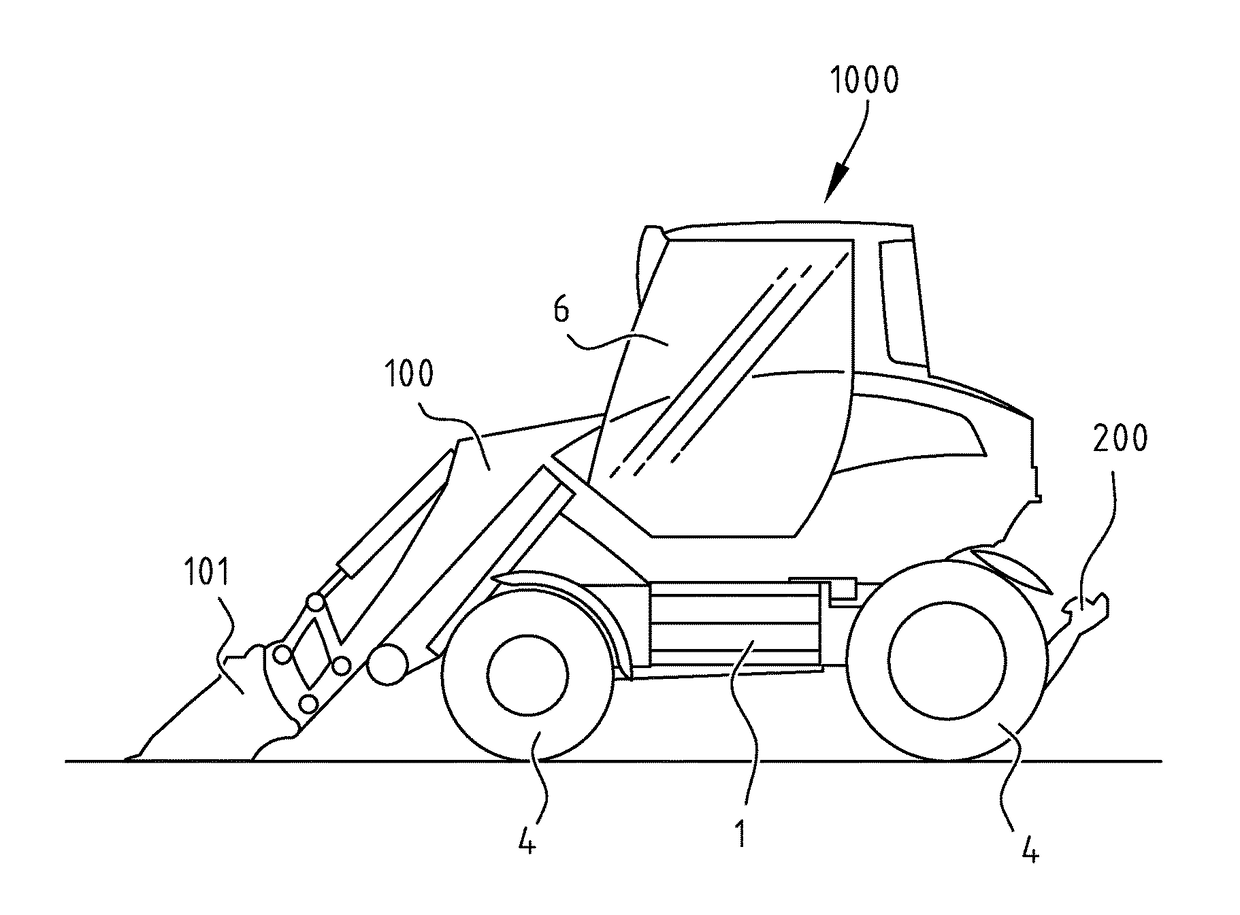 Electric drive of mobile apparatus