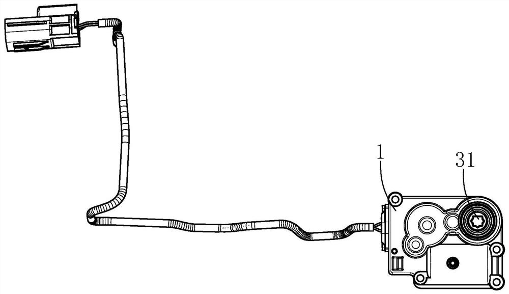 Electric small door actuator assembly on vehicle refueling tank cover or charging tank cover