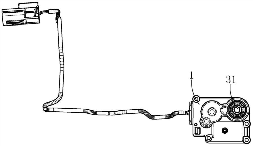 Electric small door actuator assembly on vehicle refueling tank cover or charging tank cover