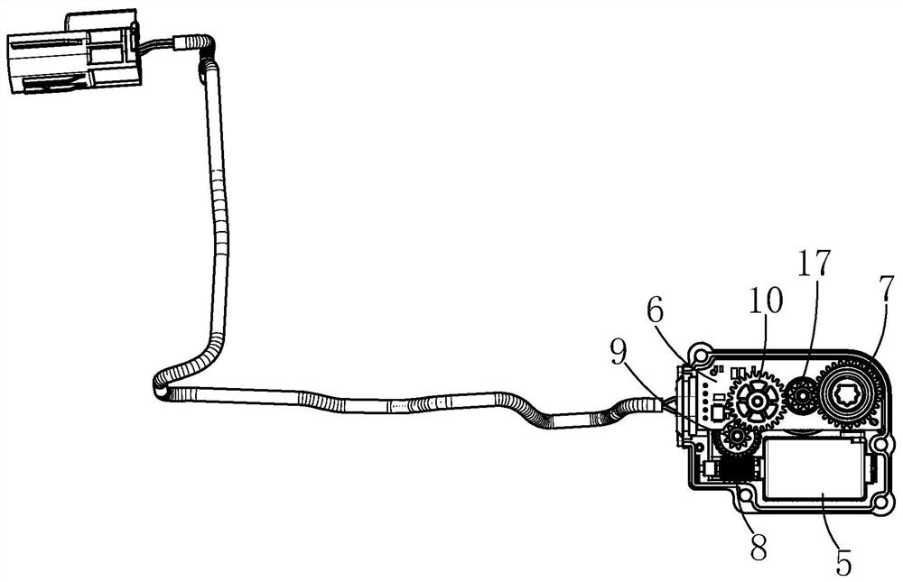 Electric small door actuator assembly on vehicle refueling tank cover or charging tank cover