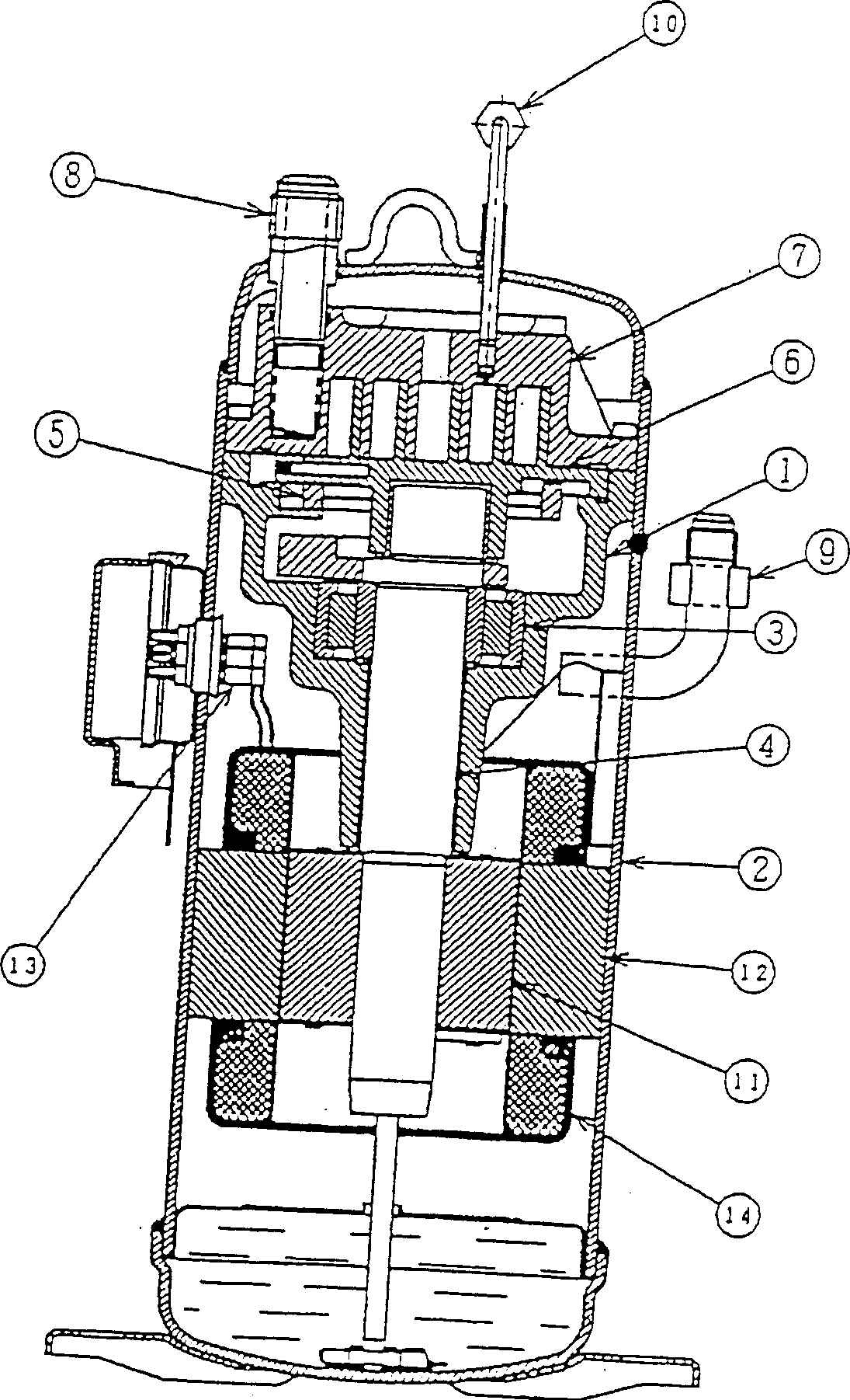 Vortex compressor and refrigerator using ammonia-like as refrigrant