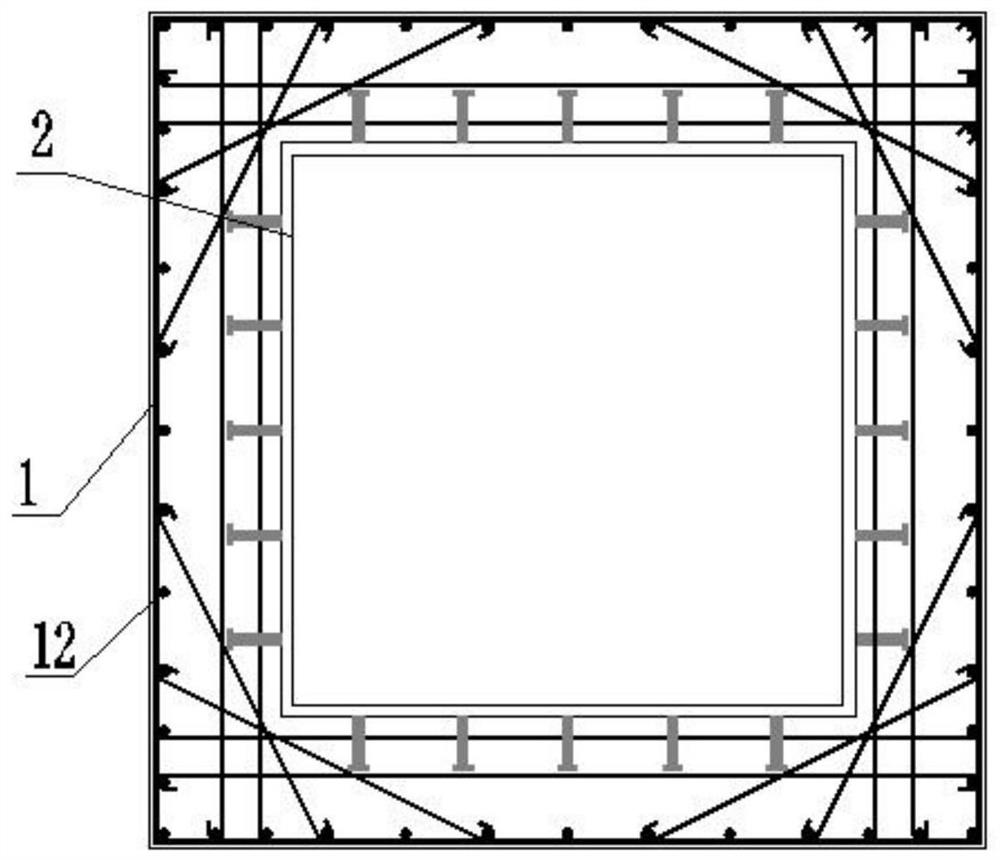 Punching-resistant concrete-filled steel tube column foot structure and punching-resistant capacity estimation method thereof