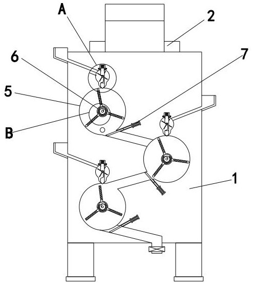 Energy-saving and environment-friendly sewage treatment device and use method thereof