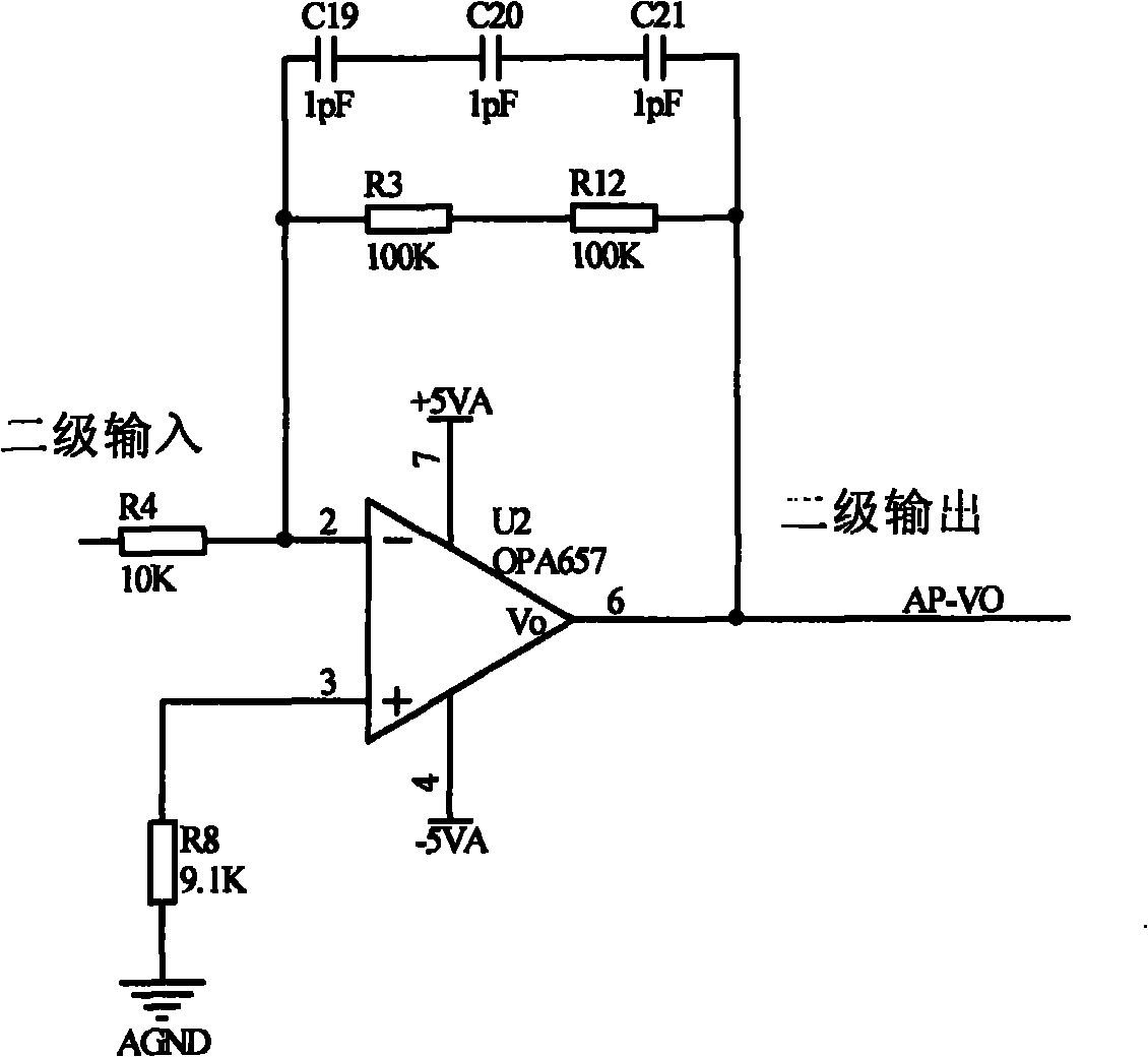 LED (Light Emitting Diode) white light receiving and amplifying circuit for communication