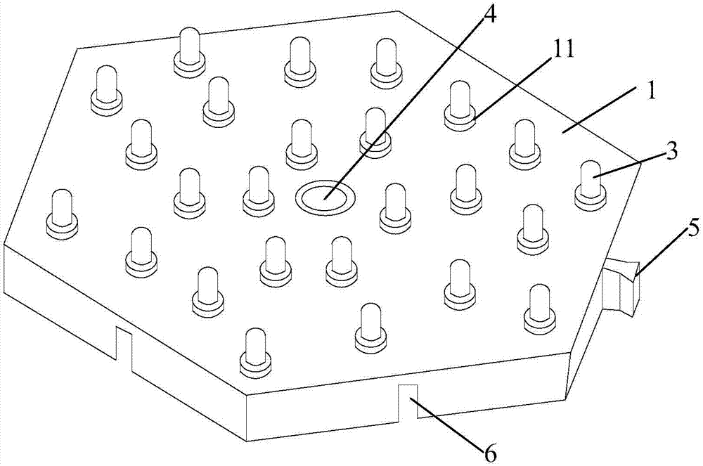 Dry land skiing floor brick and manufacture method