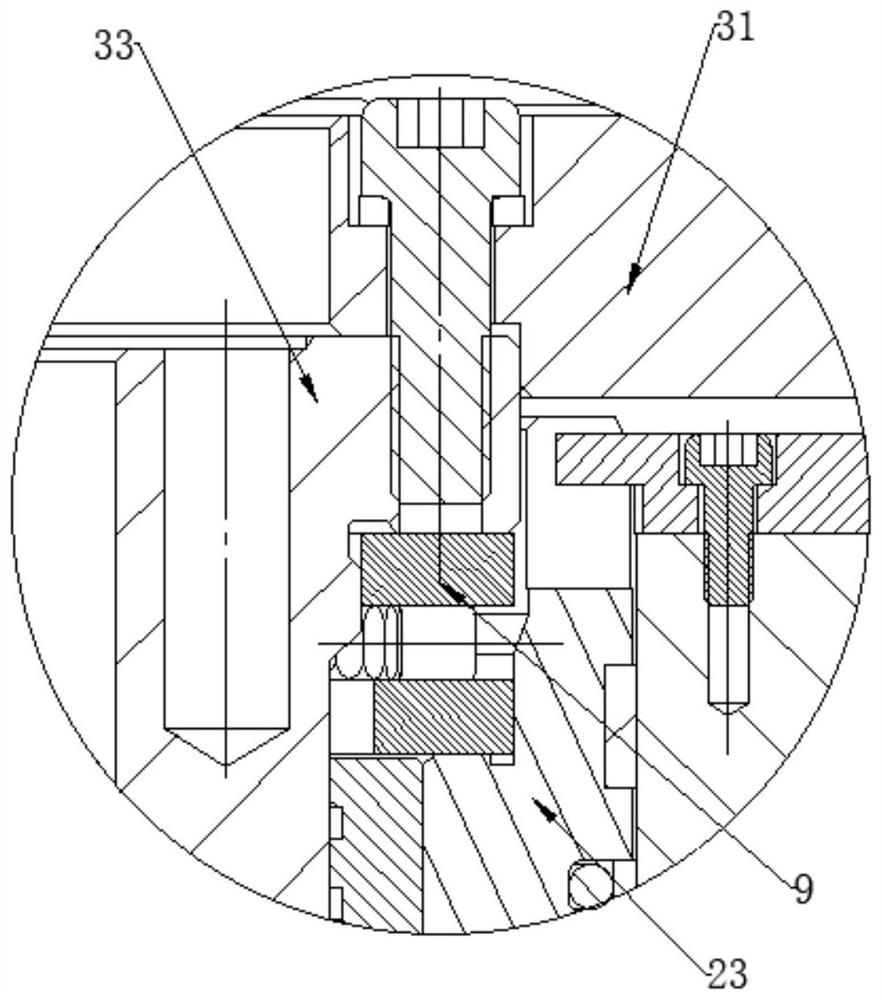 Two-piece tooth type indexing table based on worm and gear pair and gear compound transmission