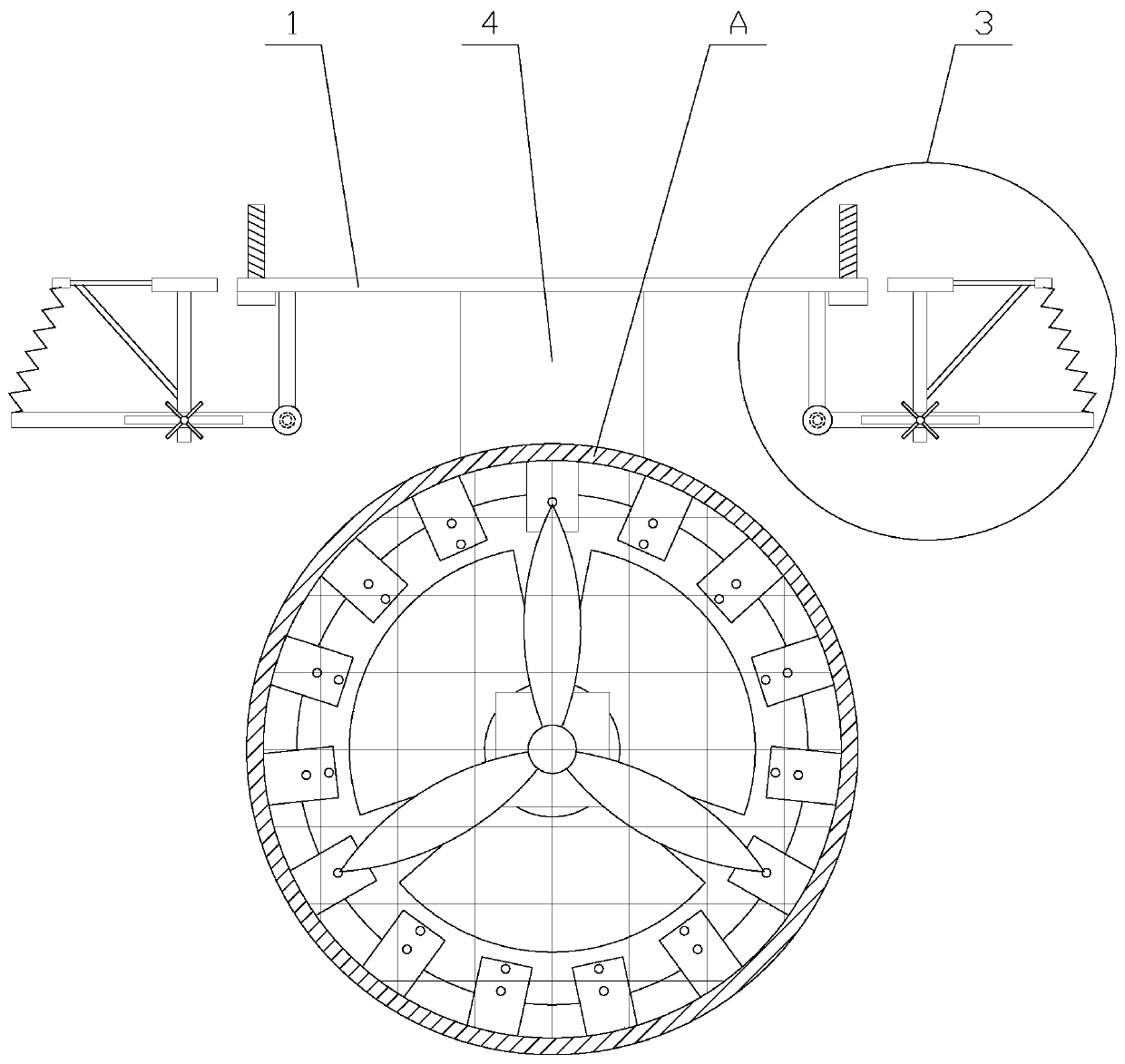 Safe and reliable tunnel ventilation device with vibration detection function