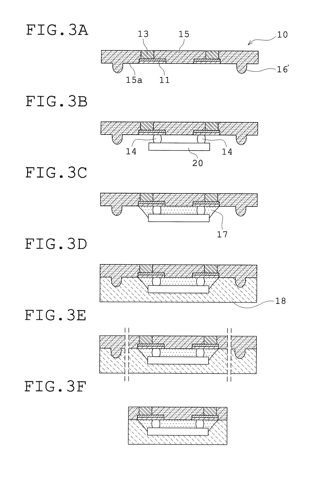 Multi-row wiring member for semiconductor device and method for manufacturing the same