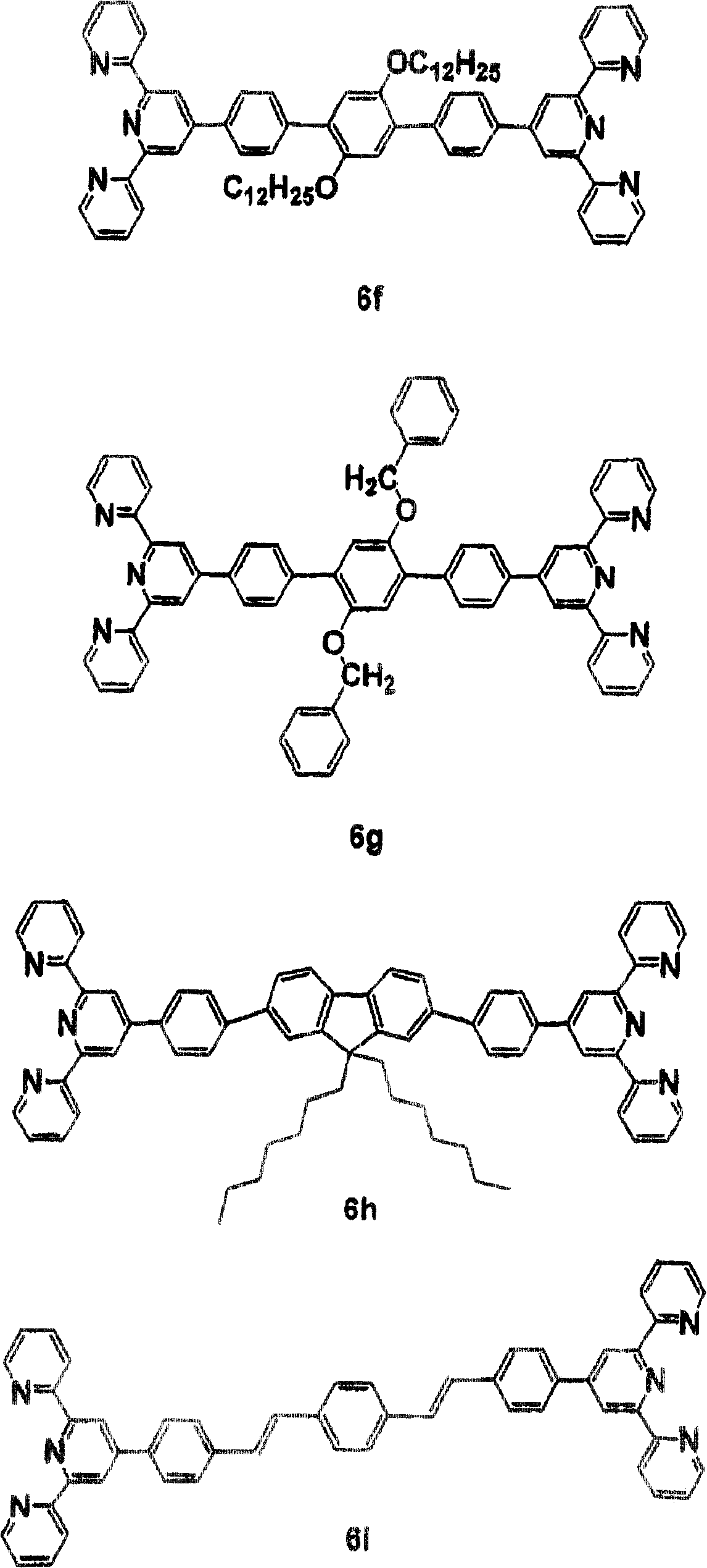 Electroluminescent metallo-supramolecules with terpyridine-based groups