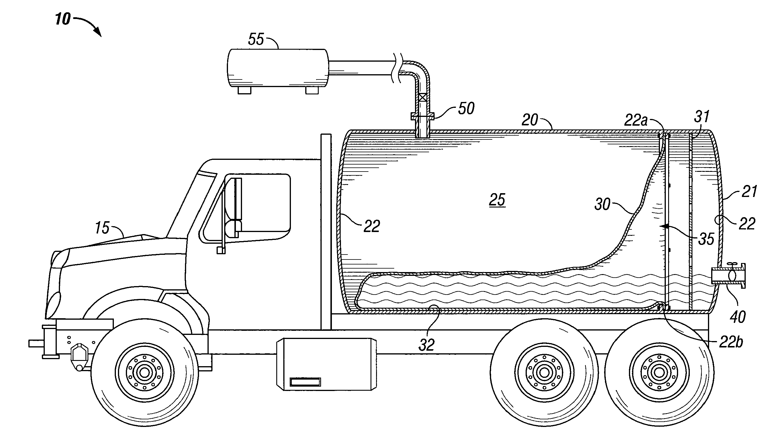 Multilayered bladder and carbon scrubber for storage tank