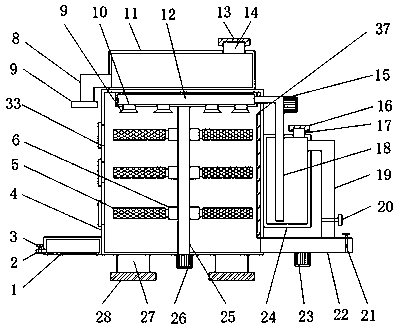 Cleaning and disinfecting device for gynecological and obstetrical medical apparatus and instruments