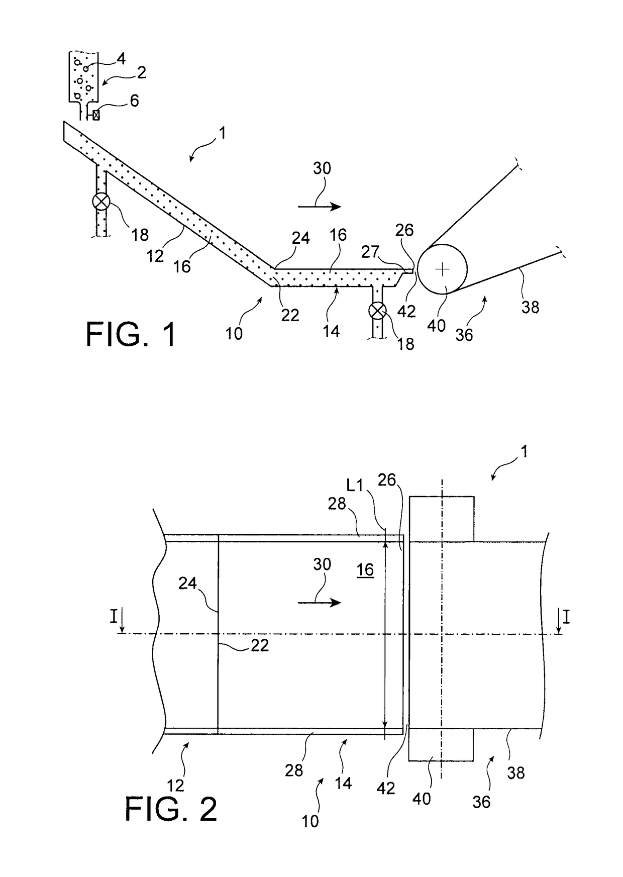 Facility and method for depositing a width adjustable film of ordered particles onto a moving substrate