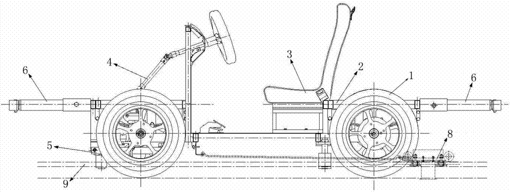 A rail amusement vehicle