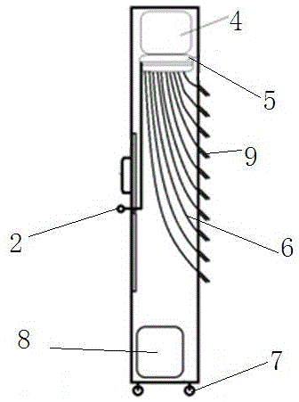 Vehicle of batched feeding and monitoring for cultivation device of crustacean aquatic animals