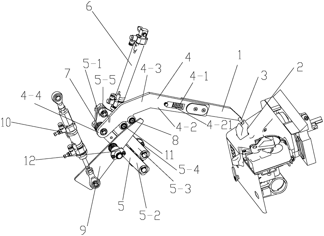 Opening and closing device for combined trolley spinning device of rotor spinning machine